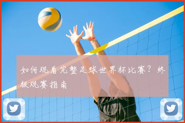 如何观看完整足球世界杯比赛？终极观赛指南